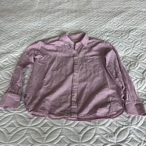 Women Loft size S pink button down shirt